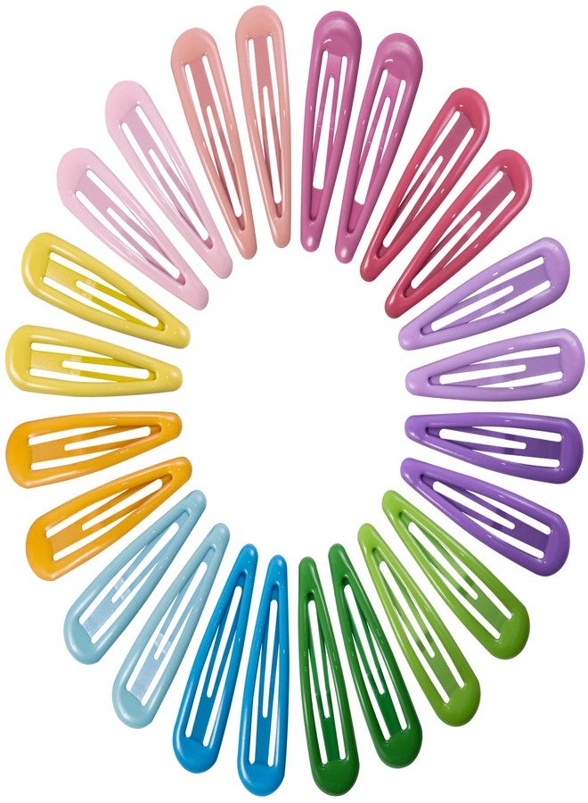 Cptots 24 PCS 2.36 In Metal Snap Hair Barrettes For Women Water Drop Shape Hair Clips For Thick Thin Fine Hair,Bright Multiple Colors - Image 1